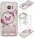 Produktbild Ultra Slim Dünn Silikon TPU Transparent für Galaxy S7 (5,1 Zoll) Hülle , Niedliche Cartoon Malerei,Premium Handy Tasche Schutz Hülle Case Cover Etui Strass Schutz schutzhülle Bumper Schale Silicone für Samsung Galaxy S7 (5,1 Zoll) + Schlüsselanhänger (R) (2)