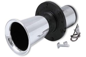 FLEXZON 110 db 12V Chrome Air Horn Ahoooogah Vintage Classic Song Dog Klaxon for Car Boat Van Truck Super Loud