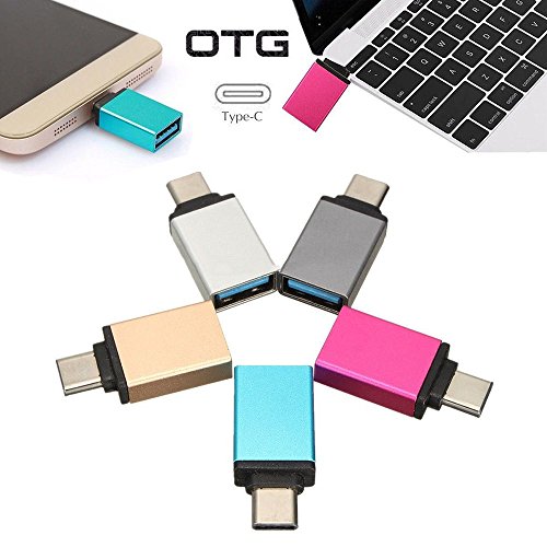 USB 3.1 Type C Male to USB 3.0 Female OTG Data Charge Adapter Converter (Random Colour) - 2