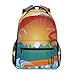 Produktbild TIZORAX Summer Holiday Beach Hintergrund Rucksack Schulranzen Segeltuch Wandern Reise Rucksack