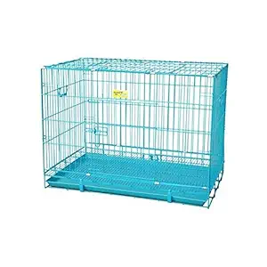 PSK PET MART Blue, 24 Inch Metal Dog Cage