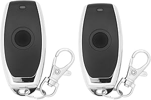 QIACHIP Mando a Distancia inalámbrico RF 433 MHz 1 botón,1527 Código de Aprendizaje Transmisor Control Remote Wireless, para Uso con Receptor QIACHIP (sin función de clonación)