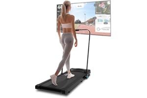 Bluefin Fitness Kick Lite Walking Pad | Folds Under the Desk for your Home and Office | Compact Treadmill with Kinomap App Connectivity | Lightweight with Folding Handlebar | Speed of 1-8 kmh