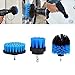 Produktbild Cooljun 3pcs bohrmaschine Bürstenaufsatz - 2inch,3inch,4inch Power Scrubbing Auto Bürste für Auto, Teppich, Badezimmer, Holzboden, Waschküche exc (Blau)