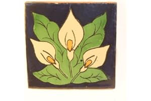 TUMIA LAC Azulejos Mexicanos Artesanales de Talavera de 10.5cm – Pack de 10