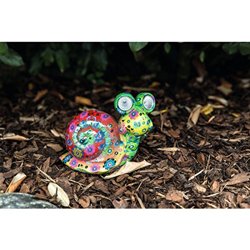 insatech Solar LED Leuchte Schnecke BJÖRN beleuchtet Solarschnecke Solarleuchte bunt - 4