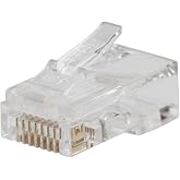 KLEIN TOOLS VDV826-703 | Modular Connectors Pass Thru Data RJ45 CAT6 50 Pieces | Quick Installation | Gold Plated Contacts 50