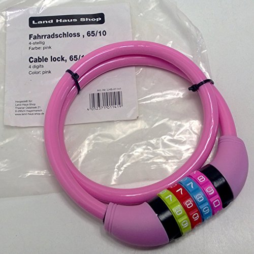 Land-Haus-Shop® Fahrradzahlenschloss 65 cm, Stahlseil ummantelt, Fahrrad Zahlen Schloss - 6