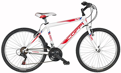 Preisvergleich Produktbild 24 Zoll Jungen Mountainbike 18 Gang Coppi Jaunty, Farbe:weiß-rot