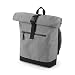 Produktbild BagBase Rucksack Manner beilaufige Roll-Top-Rucksack 32x44x13cm 12L Schwarz Grau Marl