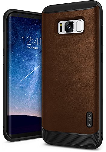 Funda Samsung Galaxy S8 2017 Ringke  Flex S  Funda Elegante Duradera Recubierta Texturizada de Cuero TPU Flexible con Protecci  n Contra Impactos Avanzada - Marr  n Brown