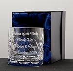 Engraved/Personalised 10oz Crystal Whisky/Whiskey Glass in Silk Gift Box 40th/50th/60th Birthday Gift