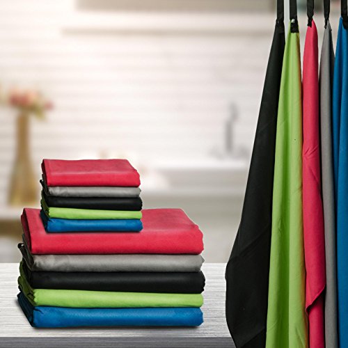 casa pura® Mikrofaser Handtuch Magic Dry | in 5 Farben und 2 Größen | schnelltrocknend | platzsparend in Netztasche unterbringbar - 5