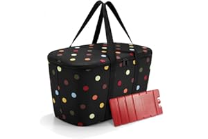 Reisenthel - Bolsa isotérmica con acumulador de frío (plegable, resistente, con cremallera, 44,5 x 24,5 x 25 cm, volumen: 20 L), diseño de lunares (7009)