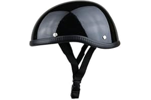 GAOZHE Retrò Casco Scodella Portatile Mezzi Caschi Jet, Mezzo Casco Da Motociclista Vintage Caschi Cromwell Caschi Casco A Scodella Scooter Motorino ECE Omologato Mezzo Elmetto Da Moto Retrò