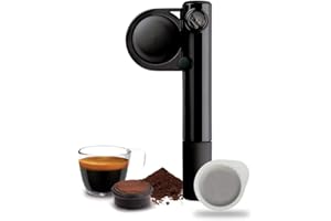 Handpresso machine expresso portable Pump noire | Cafetiere portable et manuelle à dosette ESE ou café moulu | Cafetiere de voyage compacte pour camping, randonnée | mini cafetière outdoor robuste