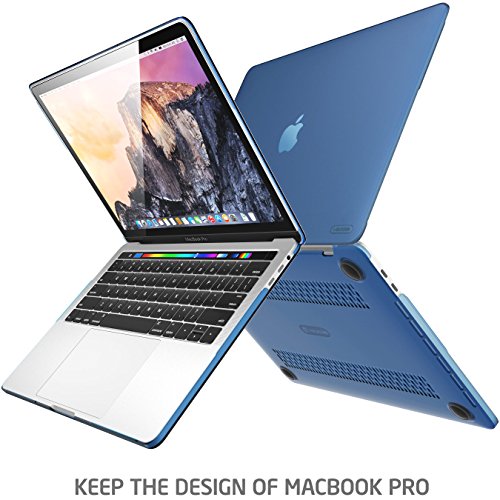 Macbook Pro 13 Hülle 2016, i-Blason weiche, mattierte Soft-Touch Hartschalen-Hülle für Apple Macbook Pro 13“ Zoll mit Retina Display, hergestellt in 2016, auch passend für die Touch Bar und Touch ID Modelle (blau) - 3