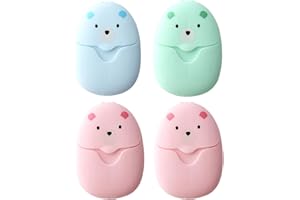 EIHI 4 Pezzi 200 Fogli di Sapone da Viaggio, Sapone in Fogli, Sapone in Fogli da Viaggio, Fogli di Sapone Portatili Carta da Viaggio da Campeggio USA E Getta Pulito E Igienico Quando Si Esce