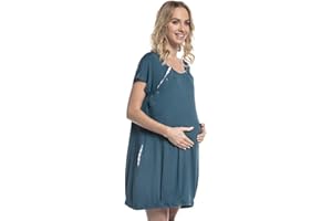 HAPPY MAMA Mujer Camisón de Parto Piel a Piel de Maternidad 097