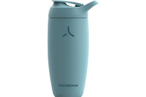 Promixx Botella mezcladora Pursuit, nueva edición - botella de agua de acero inoxidable aislada y vaso para licuadora, sin BPA, 550 ml, Azul océano tranquilo