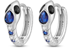 QIKAOLA 925 Pendientes de plata de ley para las mujeres Pendientes de aro pequeño Huggie Pendientes de plata hipoalergénico Cubic Zirconia Pendientes de aro