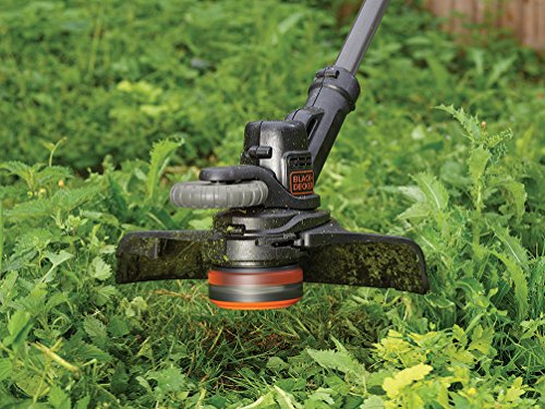 Black+Decker 18V 4.0Ah Akku-Rasentrimmer, Powercommand, EasyFeed, inkl. Akku und Ladegerät, 30cm Schnittbreite, STC1840EPC, schwarz orange - 8