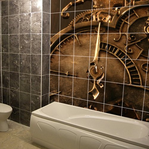 AnOL (5 x 5 cm) Personalizzato Impermeabile Piastrella Bagno Adesivi da Parete Stampa/Bagno Foto, Foto Decori Adesivi/Stampabile Lucido, Opaco Insegna Decalcomania Personalizzato