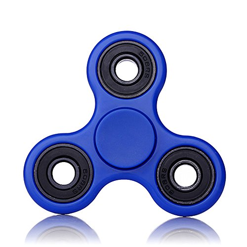 LC Tri Fidget Hand Spinner Toy Stress Reducer Ceramic Bearing Fidget Toy Focus Toy Ultra Durable High Speed Autism And Stress Relief Adult Children,Office Desk Gadget Decompression Hand Spinner Toy Perfect Gift For ADD, ADHD (Navy Blue)