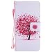 Produktbild LG G6 (5.7 Zoll) Hülle, Hozor Bunte Gemalt Muster Handyhülle Flipcase PU Lederhülle Wallet Cover mit Brieftasche Karte Slots Ständer Schutzhülle Handy Etui Ledertasche - Roter Baum