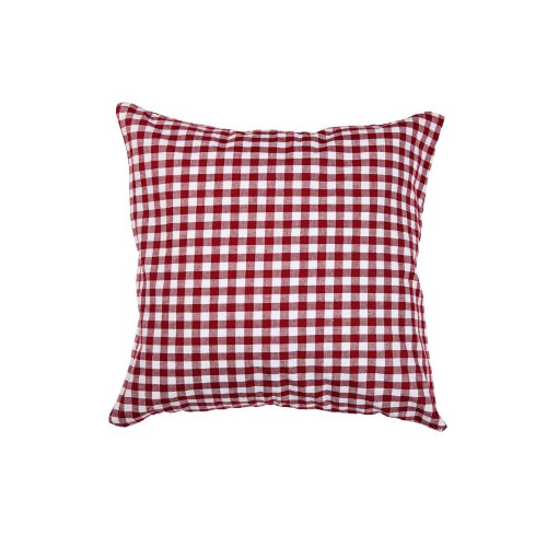 Kissenbezug 40x40 cm, Karo 1x1 cm, Bordeaux Rot, Baumwolle, kariert, Karomuster, Landhaus, Kissenhülle, Kopfkissen, Sitzkissen, Dekokissen, Sofakissen, Couchkissen