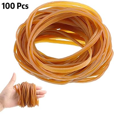 Chinco 100 Pièces Bandes en Caoutchouc Élastiques Bandes Poubelle Bands Dossier de Fichiers Bureau Bandes en Caoutchouc Élastiques Fort pour Fournitures de Bureau à Domicile (4 Inches)