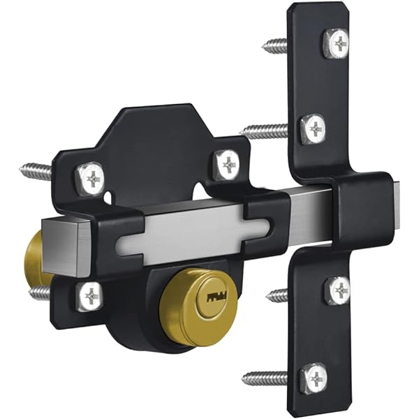 Gatemate 1490096 Euro P11 lange gooi dubbel slot, zwart/roestvrij staal, 70 mm Gatemate 1490096 Euro P11 lange gooi dubbel slot, zwart/roestvrij staal, 70 mm
