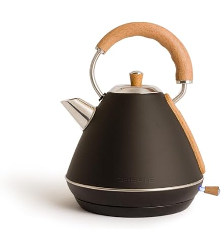 Smeg Waterkoker Ottoni Fabbrica Alice Nero Waterkoker RVS,