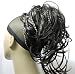 New Tousled Synthetic Hairpiece Scrunchies Straight Elastic updo Scrunchy BUN Brown Blonde Instant Ponytail (Darkest Brown #2/4)