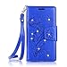 Price comparison product image Samsung Galaxy J5 (2016) SM - J510 Case , Billionn Bling Butterfly Embossed Premium PU Leather Magnetic Flip Cover Shell Stylish Glitter Diamond Wallet Case Folio Holster for Samsung Galaxy J5 (2016) SM - J510 (blue)