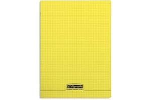 Calligraphe 18080C Un Cahier Agrafé (une Marque de Clairefontaine) - A4 21x29,7 cm - 48 Pages Petits Carreaux - Papier Blanc 90 g - Couverture Polypro Transparent - Couleur Aléatoire