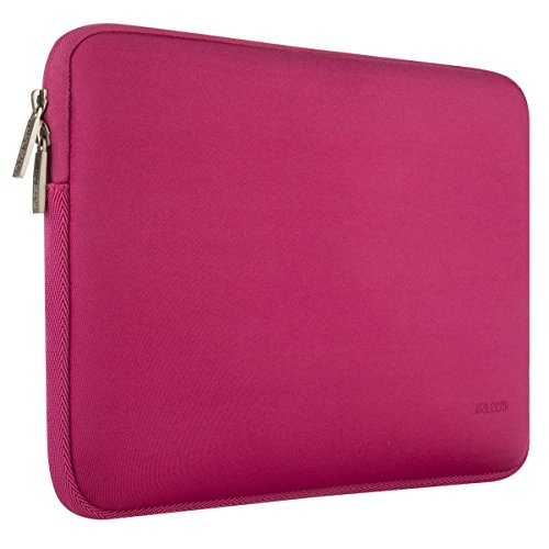 MOSISO Wasserresistente Lycra Laptop Hülsen Beutel Abdeckung für 13-13.3 Zoll MacBook Pro, MacBook Air, Notebook mit kleinem Kasten Fall, Rose Rot - 5