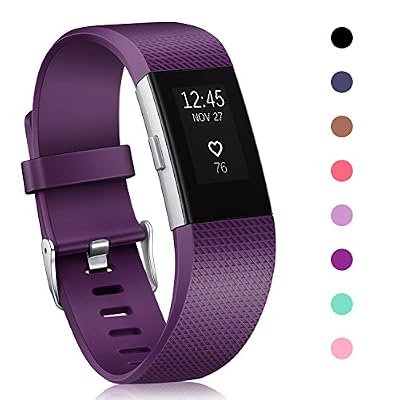 Mornex Fitbit Charge 2 Bracelet,Bande en TPU Silicone Souple Sangle de Remplacement Reglables Sport Accessorie pour Fitbit Charge 2