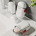WEZOSHINET Portable Waterproof Leakproof Travel Soap Box Case With Lid Draining Soap Bar Holder Plastic Soap Case Box Holder Dish Container For Bathroom Outdoors Travel Camping (1Pcs), White