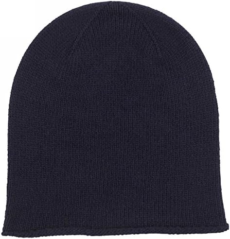 Royal Speyside Luxury Scottish 100% Cashmere Jersey Knit Beanie Navy