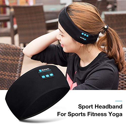 Juman634 Casque de Sommeil stéréo Bluetooth 5.0 écouteur Sport Bandeau pour Le Sport Fitness Yoga
