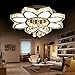 Produktbild Stylehome Dekoration Kristal LED Deckenlampe 8 Flammig - Kronleuchte 3 Farben Stufen (Warmweiss, Kaltweiss, Neutralweiss) mit Fernbedienung 66W(56W+10W), 6826-8C-3S
