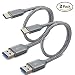 Produktbild Typ C Kabel geflochten, USB C auf USB Kabel, Higoo USB Typ C Kabel 2 Pack Kurz USB C Kabel 0.3M [1FT] Schnell Ladegerät Kabel & USB 3.0 Daten Sync USB Kabel für Galaxy Huawei Honor Nexus Pixel Grau