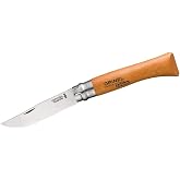Opinel No: 8 Kayın Saplı Karbon &Ccedil;elik &Ccedil;akı