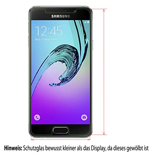PLT24 Samsung A3 2016 Panzerglas Schutzglas 9H Hartglas Glasfolie Displayschutzglas Schutzfolie Display Panzer Glas Folie Sicherheitsglas für Samsung Galaxy A3 ( 2016 ) - 2