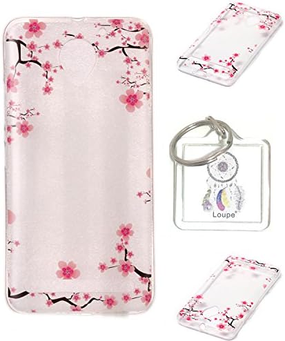 Coque Lenovo C2 Transparent Coque, slim Bumper en silicone protection en TPU Cristal transparent coque silicone gel pour Lenovo C2 + porte-clés（Q) (6)