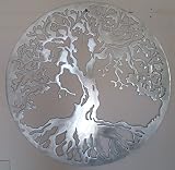 Árbol Árbol de la Vida, decoración de Pared de Metal, Color Plateado