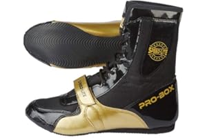 Pro Box Speed Lite Junior Boxing Boots Kids Sparring Trainers - Black/Gold