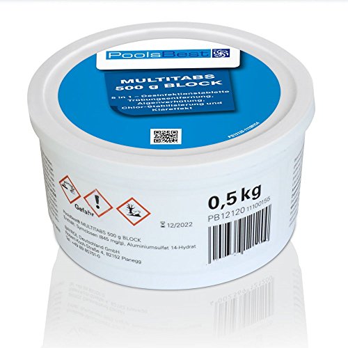 500g - PoolsBest® Chlor Multitab Block 5in1, 500g Tablette