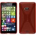 Produktbild PhoneNatic Case für Microsoft Lumia 535 Hülle Silikon rot X-Style + 2 Schutzfolien